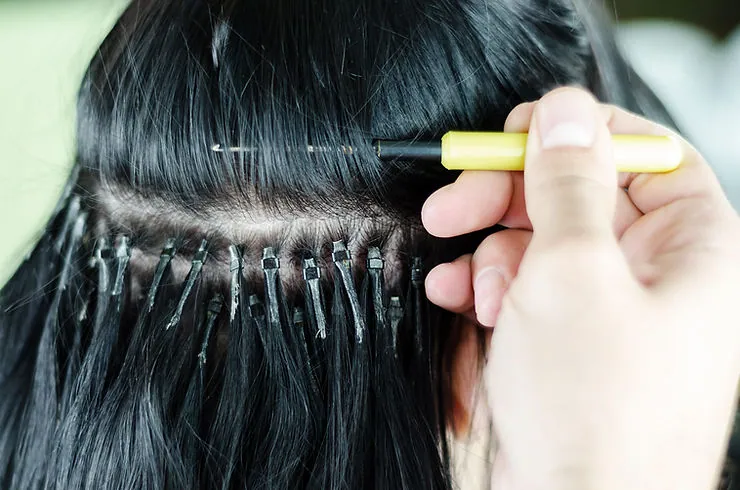Haarverlängerung mit Keratinbondings